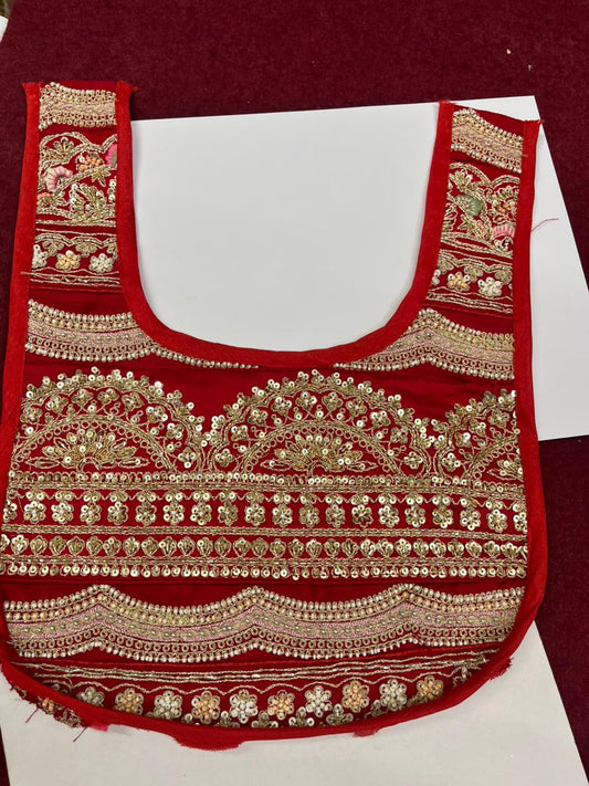 Beautiful Handcrafted Zardosi Work Neck Patch – Premium Designer Embellished Neck Applique for Blouses, Kurtis & Ethnic Wear | Design 13