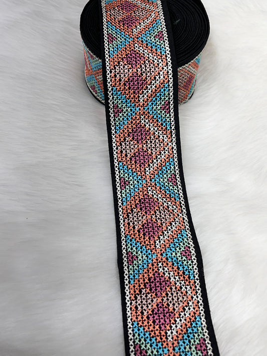 Designer Cross Stitch Lace Border Trim - 9 Meter, 2 Inch Width | Design 2