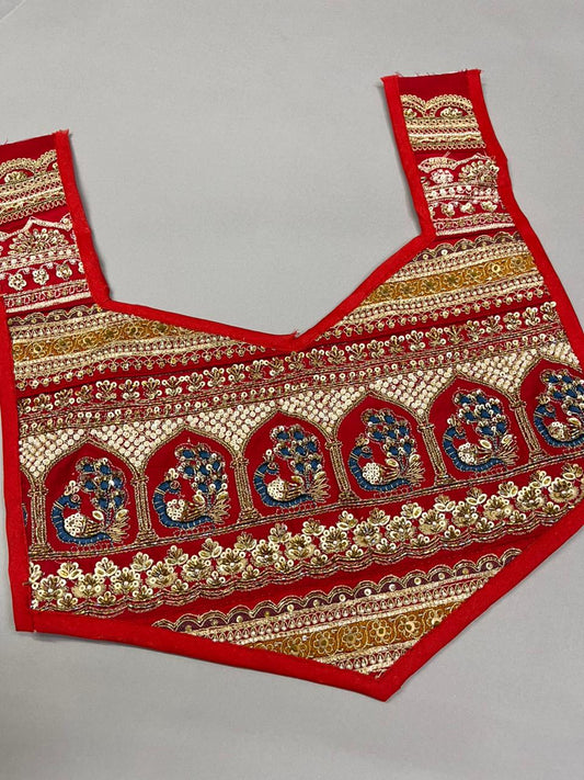 Beautiful Handcrafted Zardosi Work Neck Patch – Premium Designer Embellished Neck Applique for Blouses, Kurtis & Ethnic Wear | Design 25