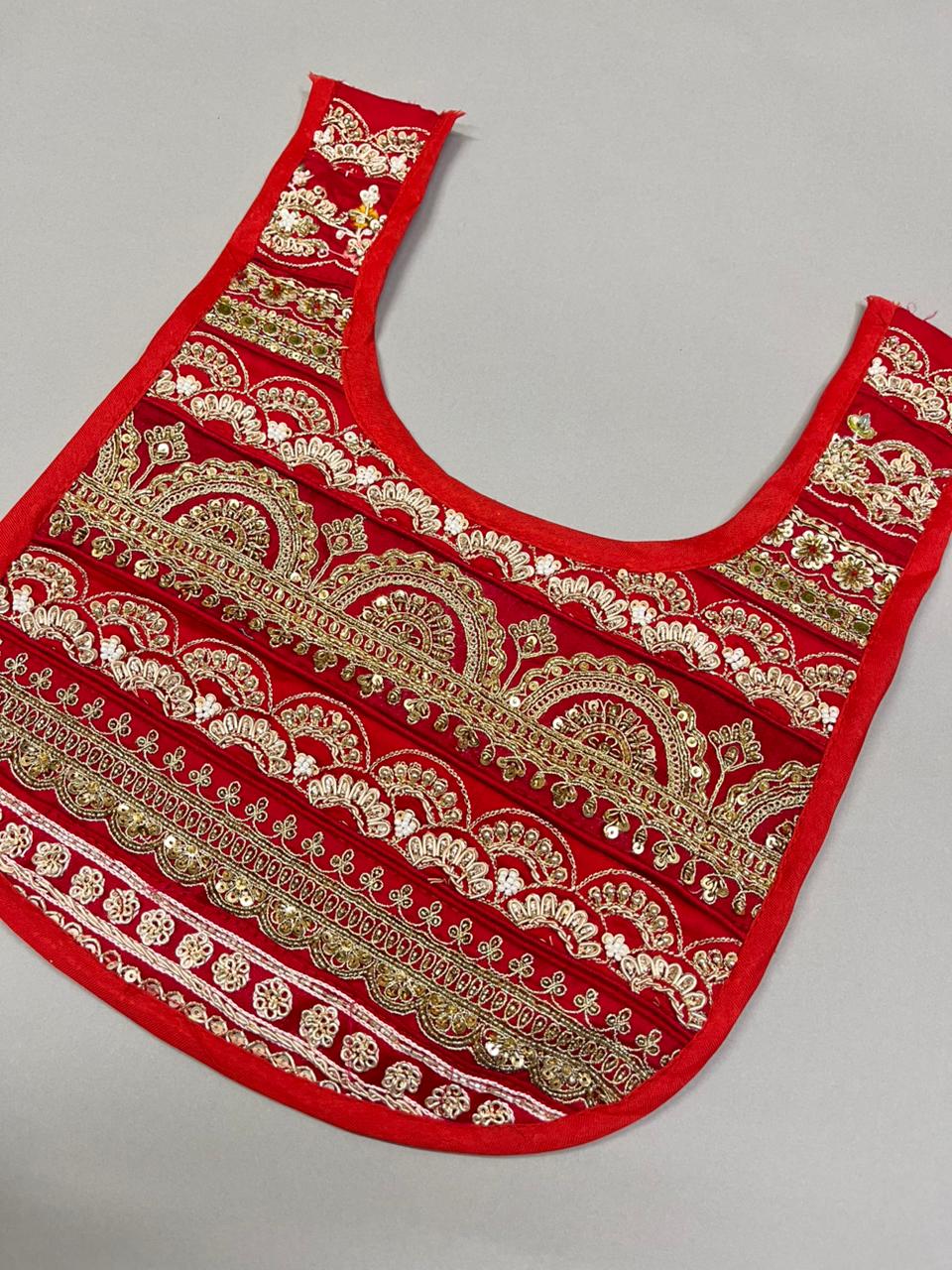 Beautiful Handcrafted Zardosi Work Neck Patch – Premium Designer Embellished Neck Applique for Blouses, Kurtis & Ethnic Wear | Design 27