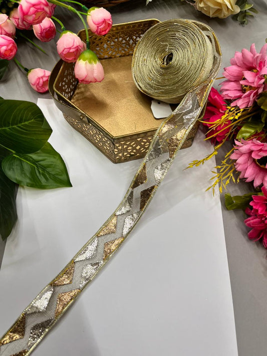 Handcrafted Jaipuri Gota Borders – Premium 1.5 Inch Traditional Decorative Lace for Ethnic & Festive Wear (9 Meter) | Design 2