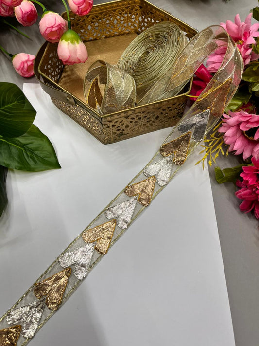 Handcrafted Jaipuri Gota Borders – Premium 1.5 Inch Traditional Decorative Lace for Ethnic & Festive Wear (9 Meter) | Design 3