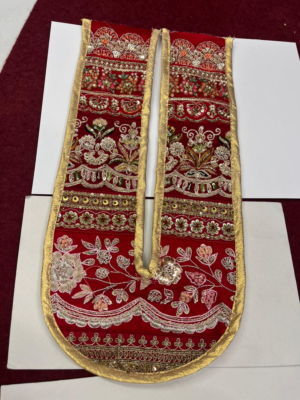 Beautiful Handcrafted Zardosi Work Neck Patch – Premium Designer Embellished Neck Applique for Blouses, Kurtis & Ethnic Wear | Design 7