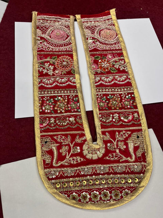 Beautiful Handcrafted Zardosi Work Neck Patch – Premium Designer Embellished Neck Applique for Blouses, Kurtis & Ethnic Wear | Design 8