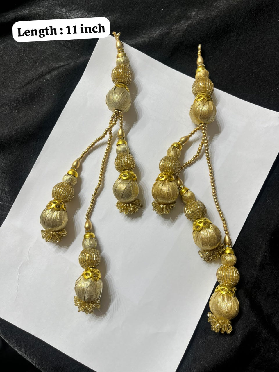 Decorative Handmade Latkans for Lehenga and Saree Blouses – Designer Ethnic Tassels for Traditional Wear | Gold