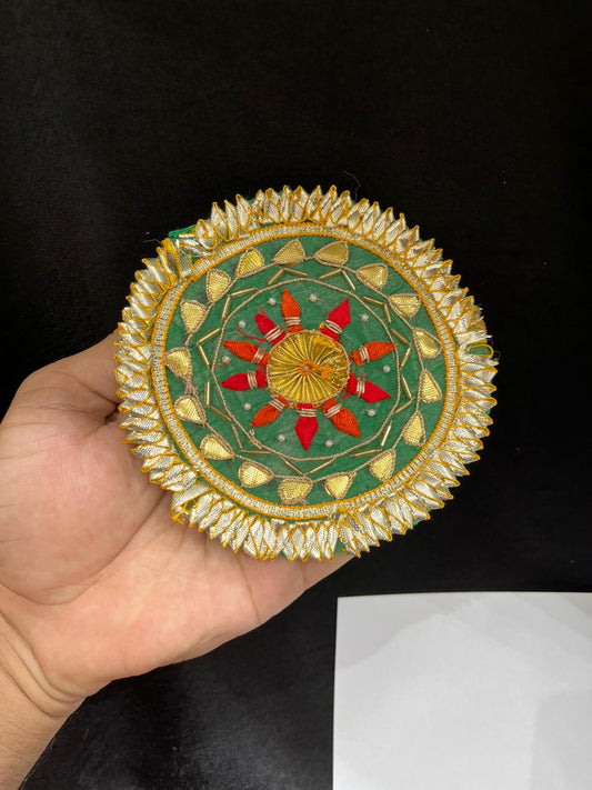 Rajasthani Traditional Gota Patches for Sarees, Lehengas & Blouses – Ethnic Decorative Handmade Applique Patches | Green Colour