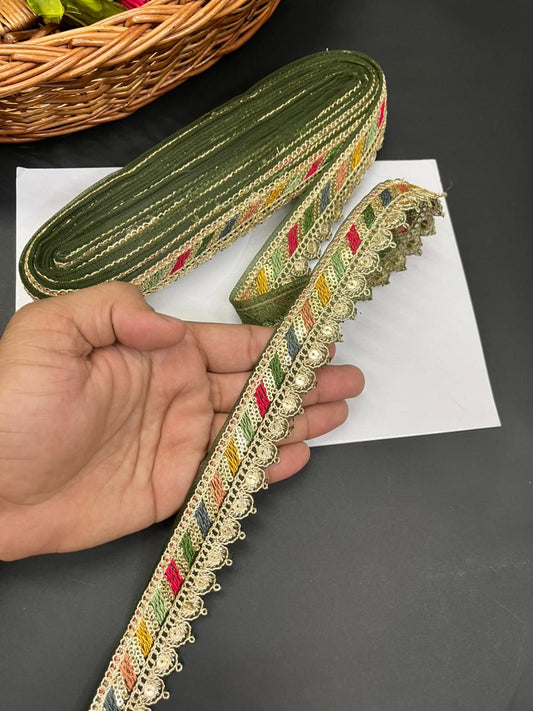 Sabyasachi Inspired Saree Lace & Borders – Premium Designer Trim for Sarees, Lehengas & Dupattas (9 Meter, 1 Inch Width) | Mahendi