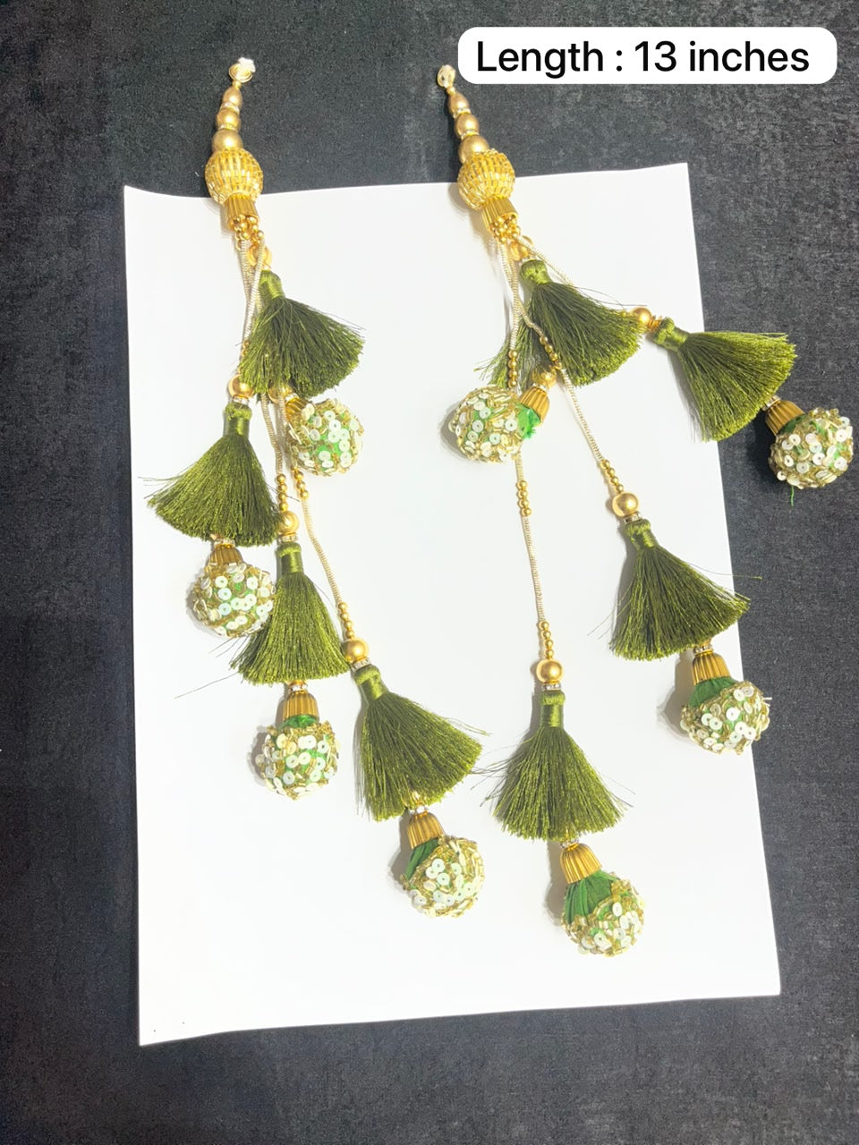 Decorative Handmade Resham Latkan for Saree and Lehenga – Designer Blouse Hanging Tassel for Ethnic Wear | Mahendi