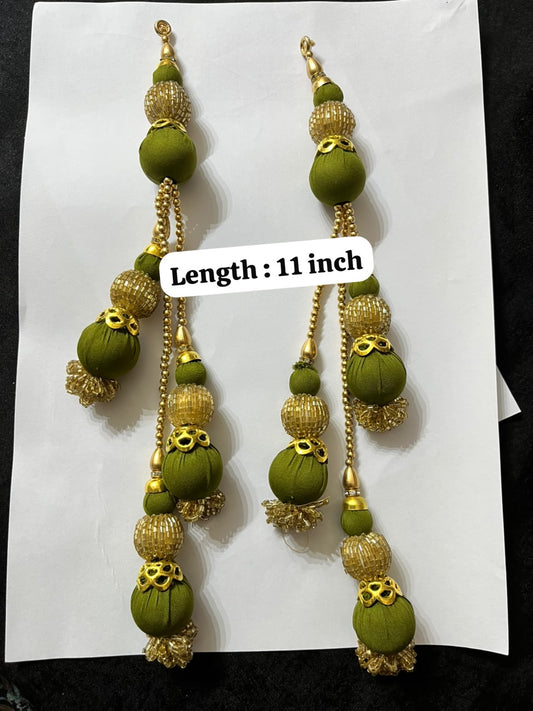 Decorative Handmade Latkans for Lehenga and Saree Blouses – Designer Ethnic Tassels for Traditional Wear | Mahendi
