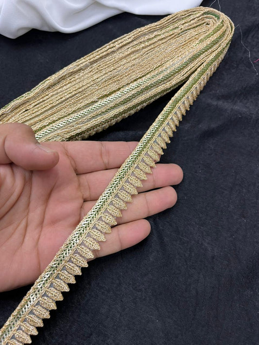 Beautiful Embroidery Zari Lace Borders for Sarees, Kurtis & Dresses – Decorative Ethnic Embroidered Lace Trim | Mahendi