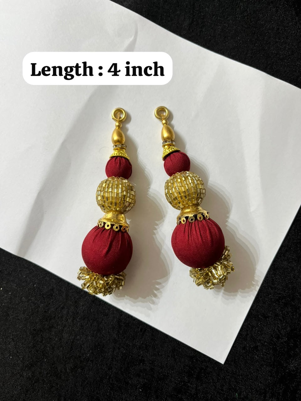 Designer Latkans for Blouses and Dupattas – Decorative Ethnic Tassels for Traditional Wear | Maroon