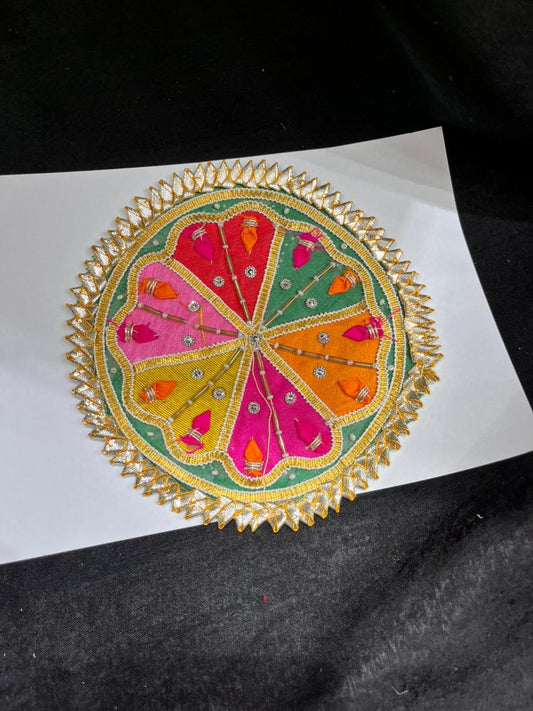 Beautiful Indian Gota Patti Applique Work Decorative Crafting Patch for Saree, Lehenga & Blouse – Sew On Ethnic Designer Applique Badge | Multi 3
