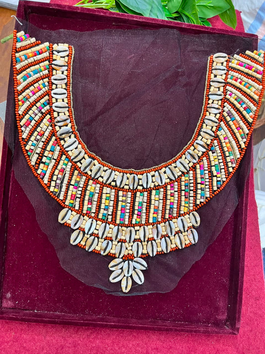 Designer Boho Style Handmade Neck Patch for Kurtis, Dresses & Blouses – Premium Embroidered Neckline Applique | DC1001