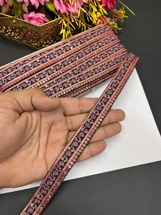 Multicoloured Sabyasachi Inspired Laces & Borders – Designer Embroidered Trim for Sarees, Lehengas & Dupattas (9 Meter, 1 Inch Width) | Multi 6