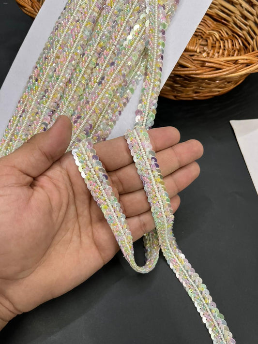 Artisan Handmade Lace – Fine Detailing & Premium Finish Border for Sarees, Dupattas, Lehengas & Dresses (9 Meter, 1 Inch Width) | Multi