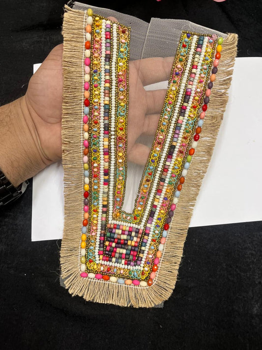 Boho Style Neck Patch for Kurtis & Dresses – Designer Statement Neck Embellishment