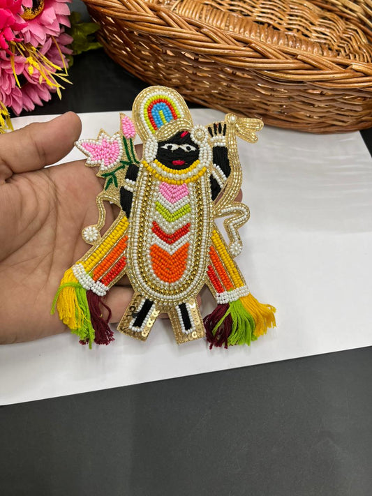 Handcrafted Shreenathji Embroidered Patch – Premium Devotional Designer Patch | Multi