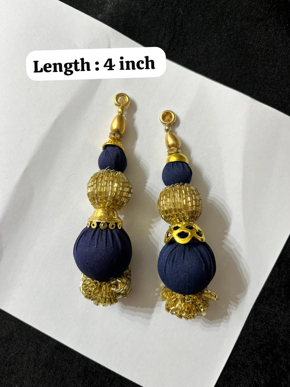 Designer Latkans for Blouses and Dupattas – Decorative Ethnic Tassels for Traditional Wear | Navy Blue