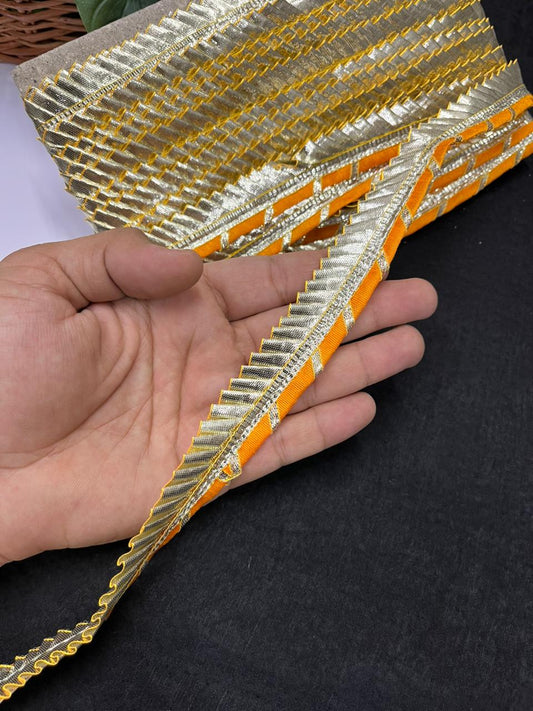 Traditional Rajasthani Gota Lace – Premium Ethnic Designer Gota Lace | Orange