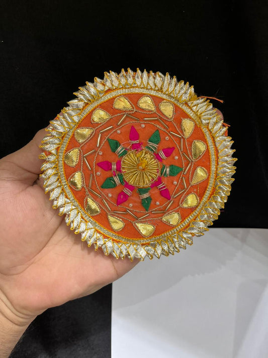 Rajasthani Traditional Gota Patches for Sarees, Lehengas & Blouses – Ethnic Decorative Handmade Applique Patches | Orange Colour