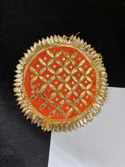 Rajasthani Traditional Gota Patches for Sarees, Lehengas & Blouses – Ethnic Decorative Handmade Applique Patches | Orange Color