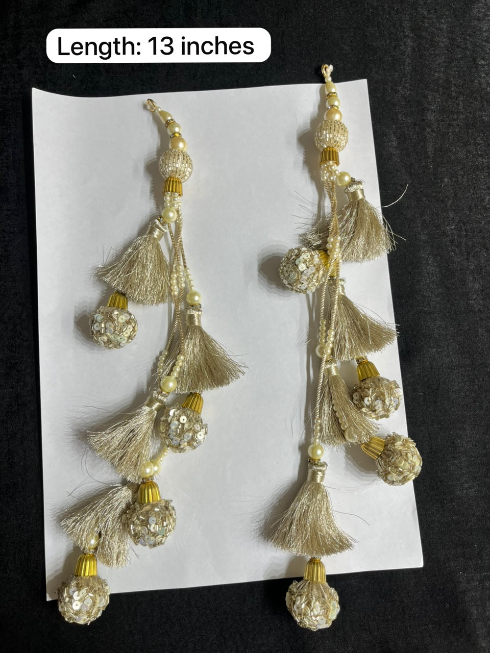 Decorative Handmade Resham Latkan for Saree and Lehenga – Designer Blouse Hanging Tassel for Ethnic Wear | Pani Gold