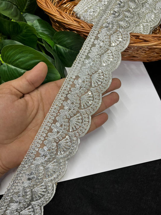 Elegant Embroidery Zari Lace for Sarees – Premium Gold Embroidered Designer Lace | Pani Gold