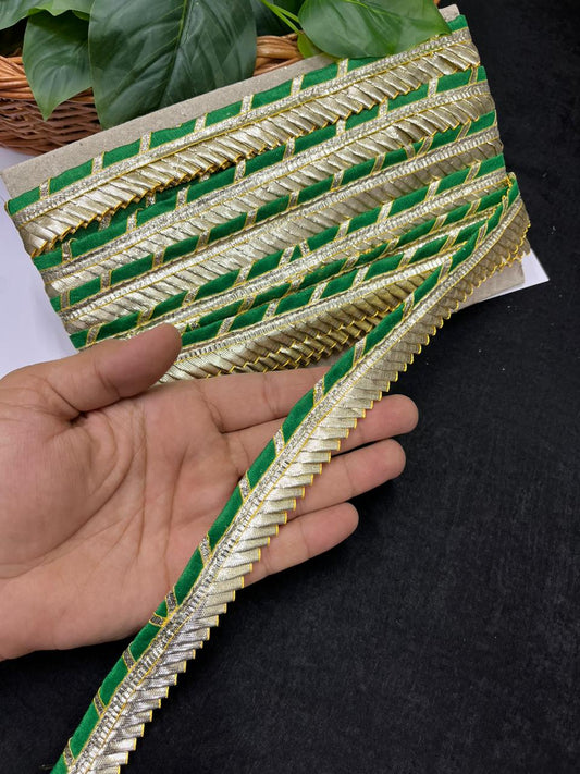 Traditional Rajasthani Gota Lace – Premium Ethnic Designer Gota Lace | Parrot Green