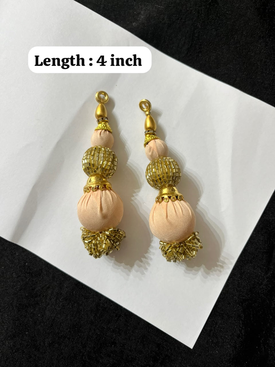 Designer Latkans for Blouses and Dupattas – Decorative Ethnic Tassels for Traditional Wear | Peach