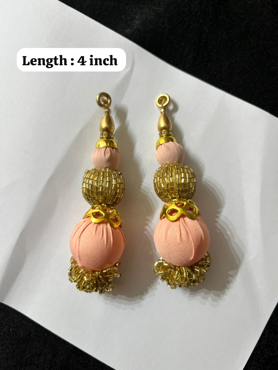 Designer Latkans for Blouses and Dupattas – Decorative Ethnic Tassels for Traditional Wear | Peach