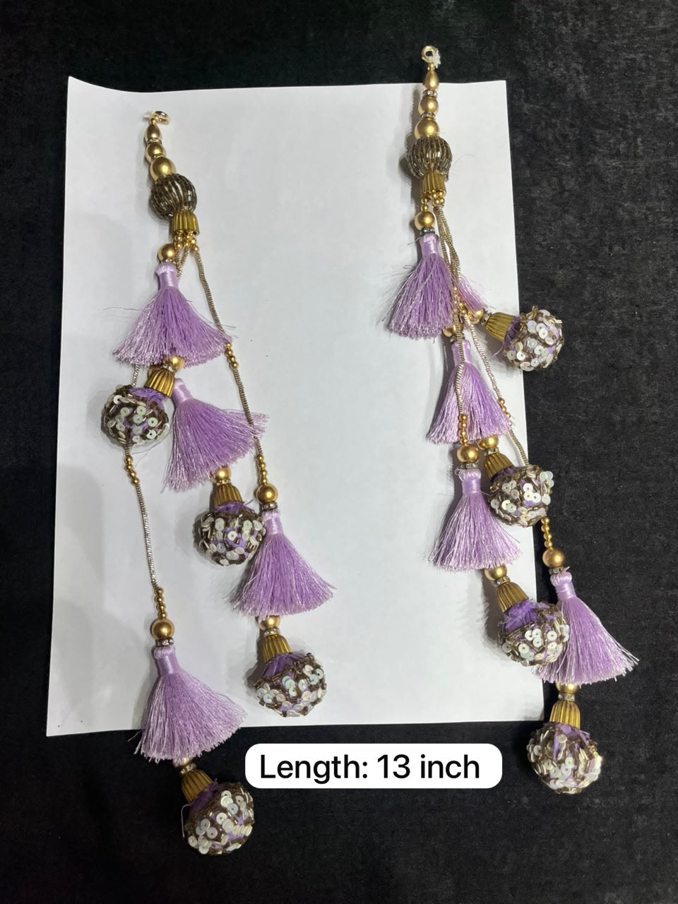 Decorative Handmade Resham Latkan for Saree and Lehenga – Designer Blouse Hanging Tassel for Ethnic Wear | Purple
