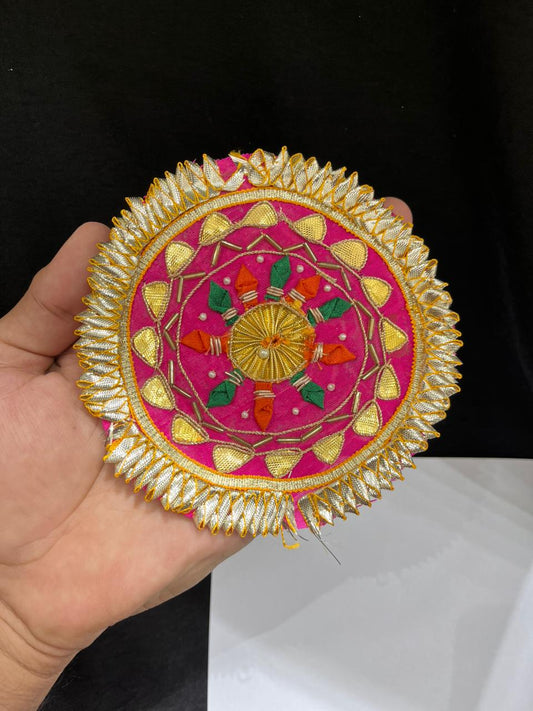 Rajasthani Traditional Gota Patches for Sarees, Lehengas & Blouses – Ethnic Decorative Handmade Applique Patches | Rani Pink Colour