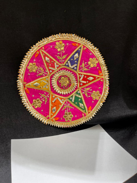 Beautiful Indian Gota Patti Applique Work Decorative Crafting Patch for Saree, Lehenga & Blouse – Sew On Ethnic Designer Applique Badge | Rani Pink