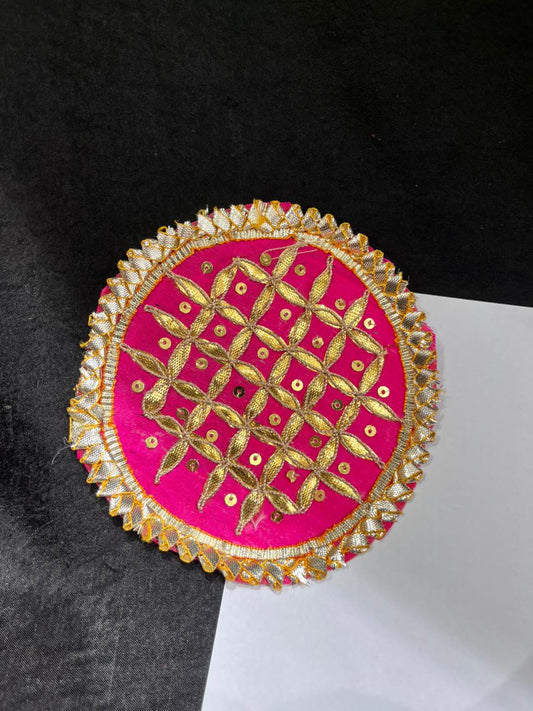 Rajasthani Traditional Gota Patches for Sarees, Lehengas & Blouses – Ethnic Decorative Handmade Applique Patches | Rani Pink Color