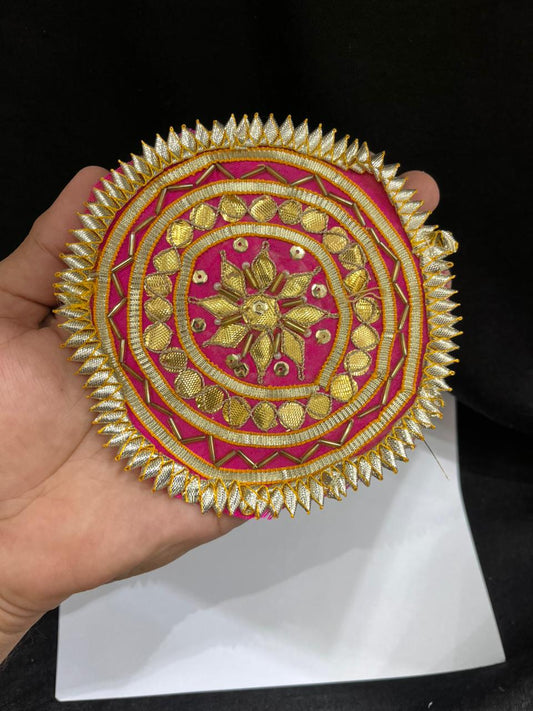 Rajasthani Traditional Gota Patches for Sarees, Lehengas & Blouses – Ethnic Decorative Handmade Applique Patches | Rani Pink