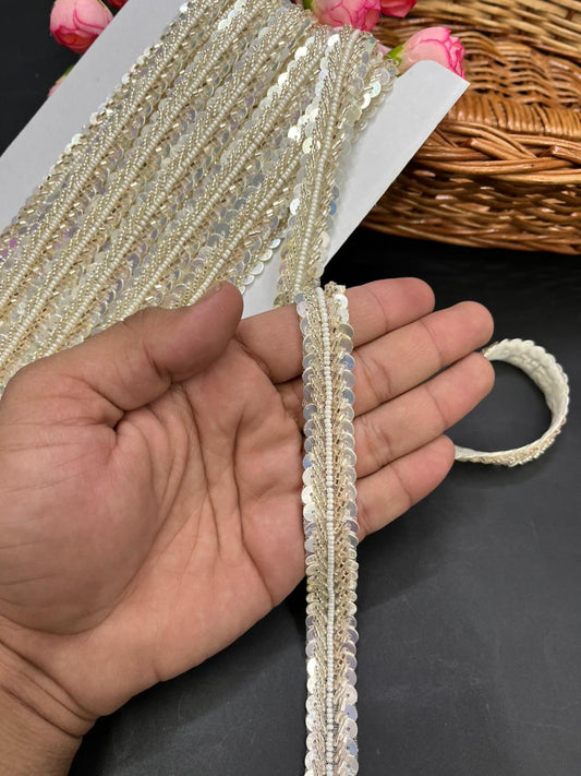 Artisan Handmade Lace – Fine Detailing & Premium Finish Border for Sarees, Dupattas, Lehengas & Dresses (9 Meter, 1 Inch Width) | Rani Gold