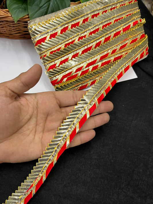 Traditional Rajasthani Gota Lace – Premium Ethnic Designer Gota Lace | Red