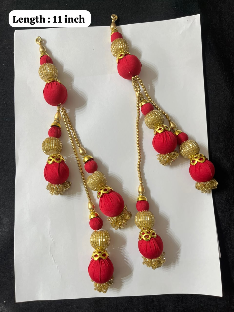 Decorative Handmade Latkans for Lehenga and Saree Blouses – Designer Ethnic Tassels for Traditional Wear | Red