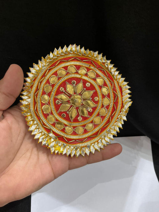 Rajasthani Traditional Gota Patches for Sarees, Lehengas & Blouses – Ethnic Decorative Handmade Applique Patches |Red