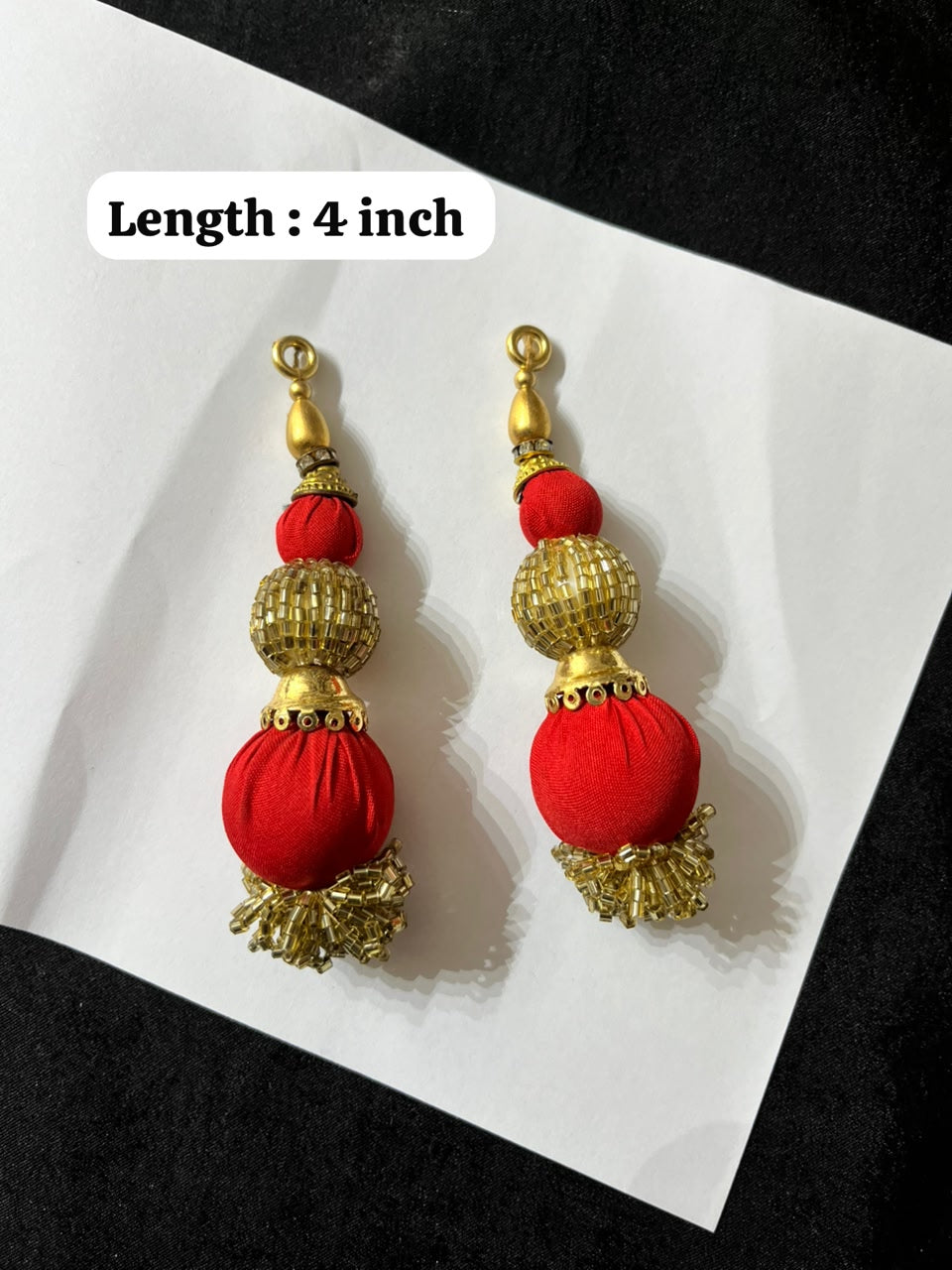 Designer Latkans for Blouses and Dupattas – Decorative Ethnic Tassels for Traditional Wear | Red