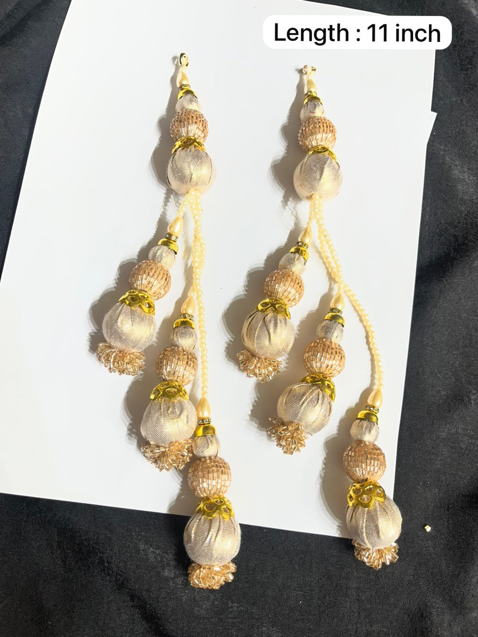Decorative Handmade Latkans for Lehenga and Saree Blouses – Designer Ethnic Tassels for Traditional Wear | Rose Gold