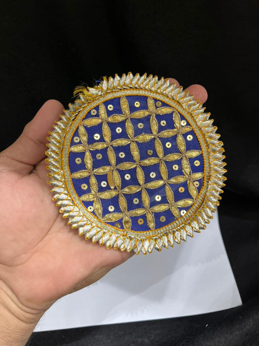 Rajasthani Traditional Gota Patches for Sarees, Lehengas & Blouses – Ethnic Decorative Handmade Applique Patches | Royal Blue Color