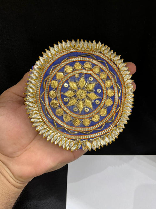 Rajasthani Traditional Gota Patches for Sarees, Lehengas & Blouses – Ethnic Decorative Handmade Applique Patches | Royal Blue