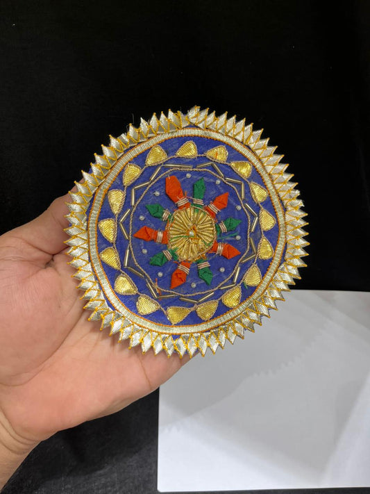 Rajasthani Traditional Gota Patches for Sarees, Lehengas & Blouses – Ethnic Decorative Handmade Applique Patches | Royal Blue Colour