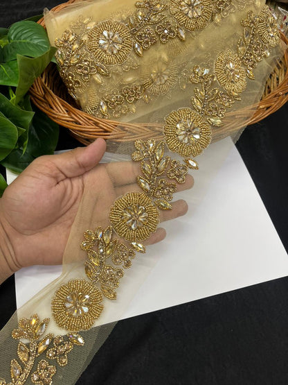 Exclusive Handcrafted Designer Lace for Sarees, Kurtis & Dresses – Premium Handwork Lace Border (2.5 Inch) | Antique