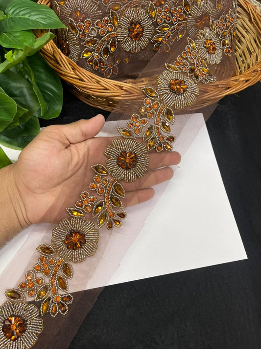 Exclusive Handcrafted Designer Lace for Sarees, Kurtis & Dresses – Premium Handwork Lace Border (2.5 Inch) | Antique