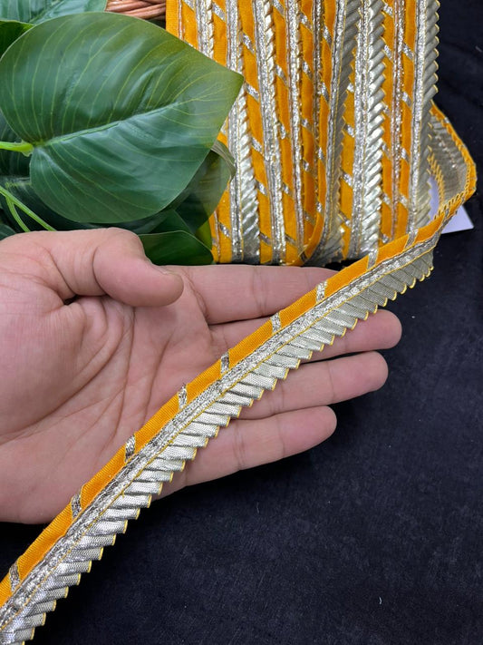 Traditional Rajasthani Gota Lace – Premium Ethnic Designer Gota Lace | Yellow